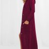 Knitwear * | Brand New Joe Browns Captivating Cable Knit Hooded Cardigan In Berry