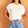 Tops * | Promo Jjxx Short Sleeve High Neck T Shirt In White