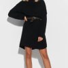 Dresses * | Flash Sale Makadamia Knitted Sweater Mini Dress In Black