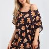 Tops * | Best Pirce Oops Fashion Eliza Christmas Batwing Top In Gingerbread Black