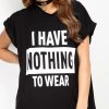 Tops * | Coupon Oops Fashion Oversized Slogan Print T Shirt In Black