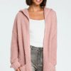 Knitwear * | Buy Moe Pink Open Hooded Cardigan