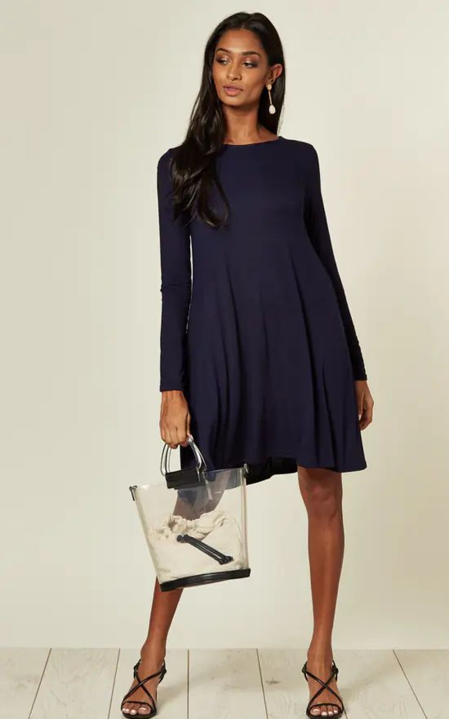 Dresses * | Best Sale Aftershock London Swing Dress In Navy