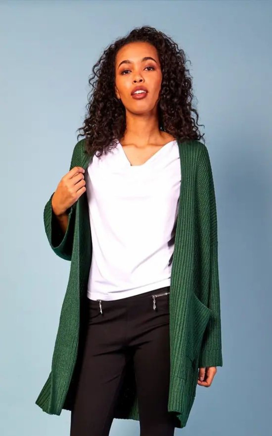 Knitwear * | Coupon Baloot Gia Green Cardigan