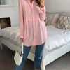 Tops * | Flash Sale Hoxton Gal Oversized Long Sleeve Relaxed Fit Shirt In Pink