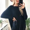 Dresses * | Budget Love Como Boat Neck Twist Knit In Black