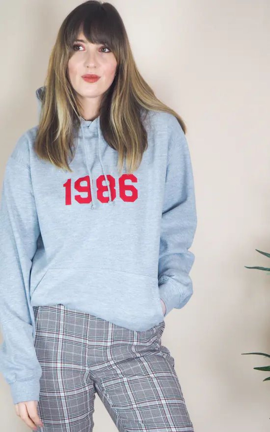 Sweaters & Hoodies * | Best Reviews Of Rock On Ruby Oversized Grey Hoodie With Personalised Year