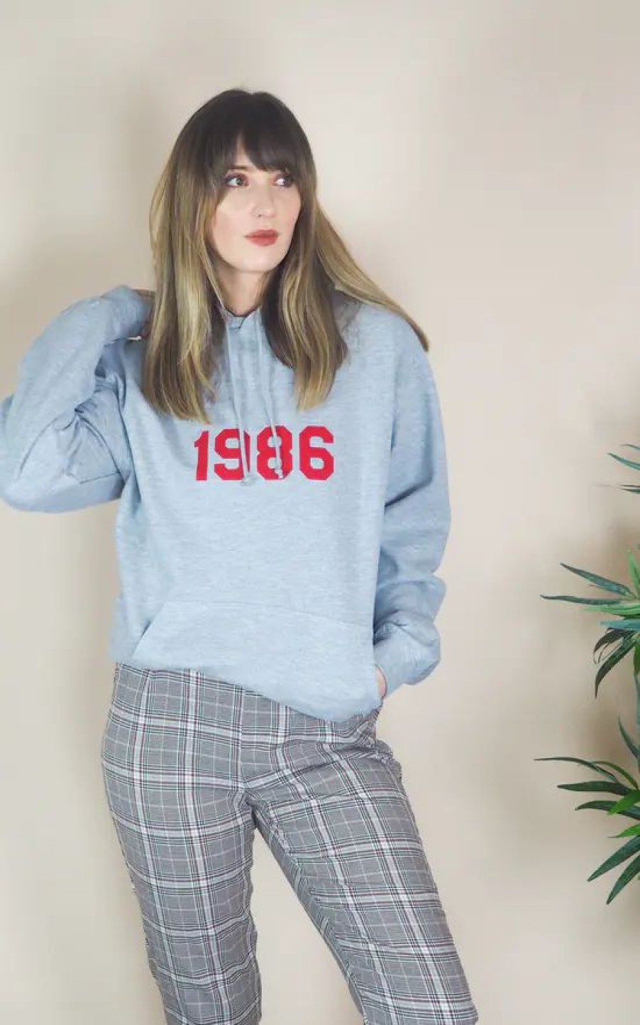 Sweaters & Hoodies * | Best Reviews Of Rock On Ruby Oversized Grey Hoodie With Personalised Year