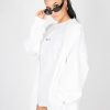 Sweaters & Hoodies * | Top 10 Pharaoh London Oversized Zip Through Hoodie White