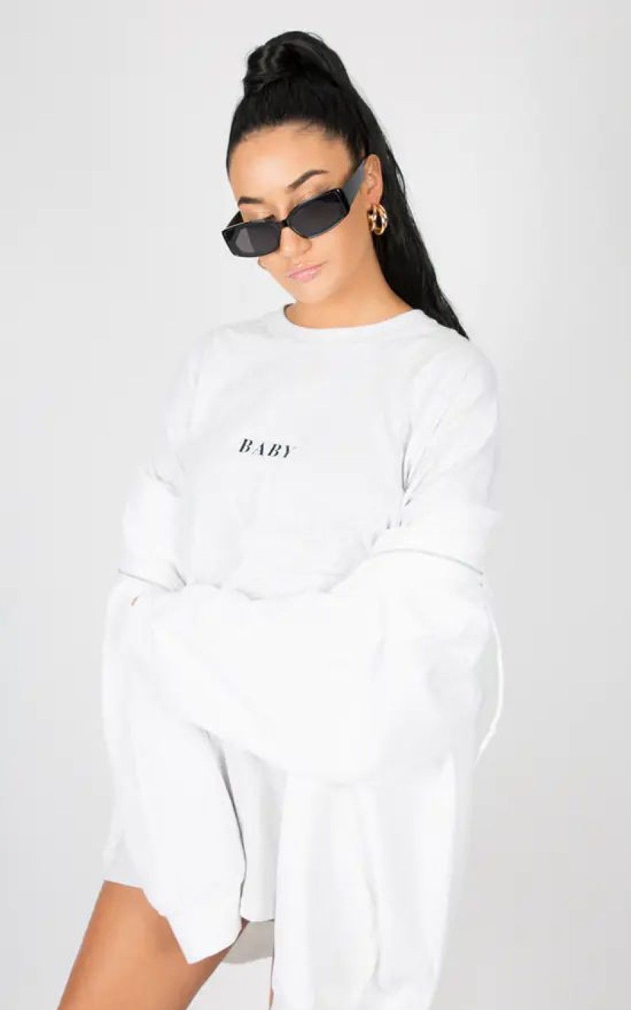 Sweaters & Hoodies * | Top 10 Pharaoh London Oversized Zip Through Hoodie White