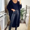 Knitwear * | Budget Aftershock London Kimono Cardigan In Black