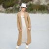 Knitwear * | Hot Sale Moe Long Oversized Cardigan With Pockets In Light Brown