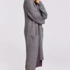 Knitwear * | New Moe Long Oversized Cardigan With Pockets In Grey