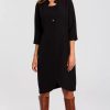 Dresses * | Hot Sale Moe 3/4 Sleeve Shirt Dress In Black