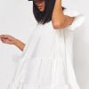 Dresses * | Promo The Fashion Bible Luca Petite White Frill Smock Dress