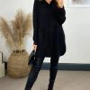 Tops * | Outlet Hoxton Gal Oversized Long Sleeve Relaxed Fit Shirt In Black