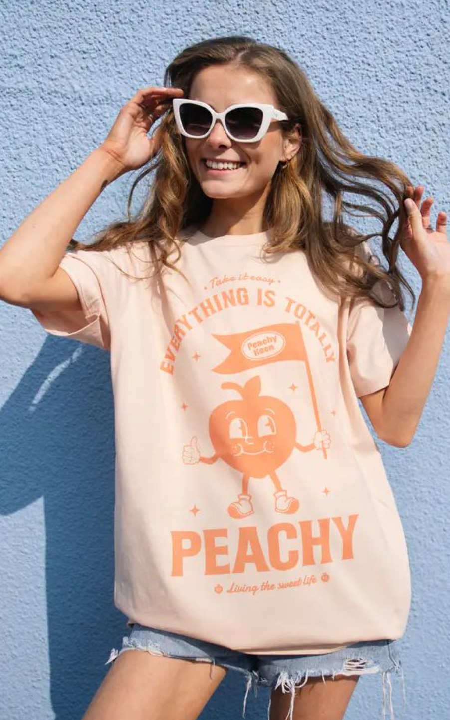 Tops * | Promo Batch1 Everything Is Peachy Women'S Graphic T Shirt