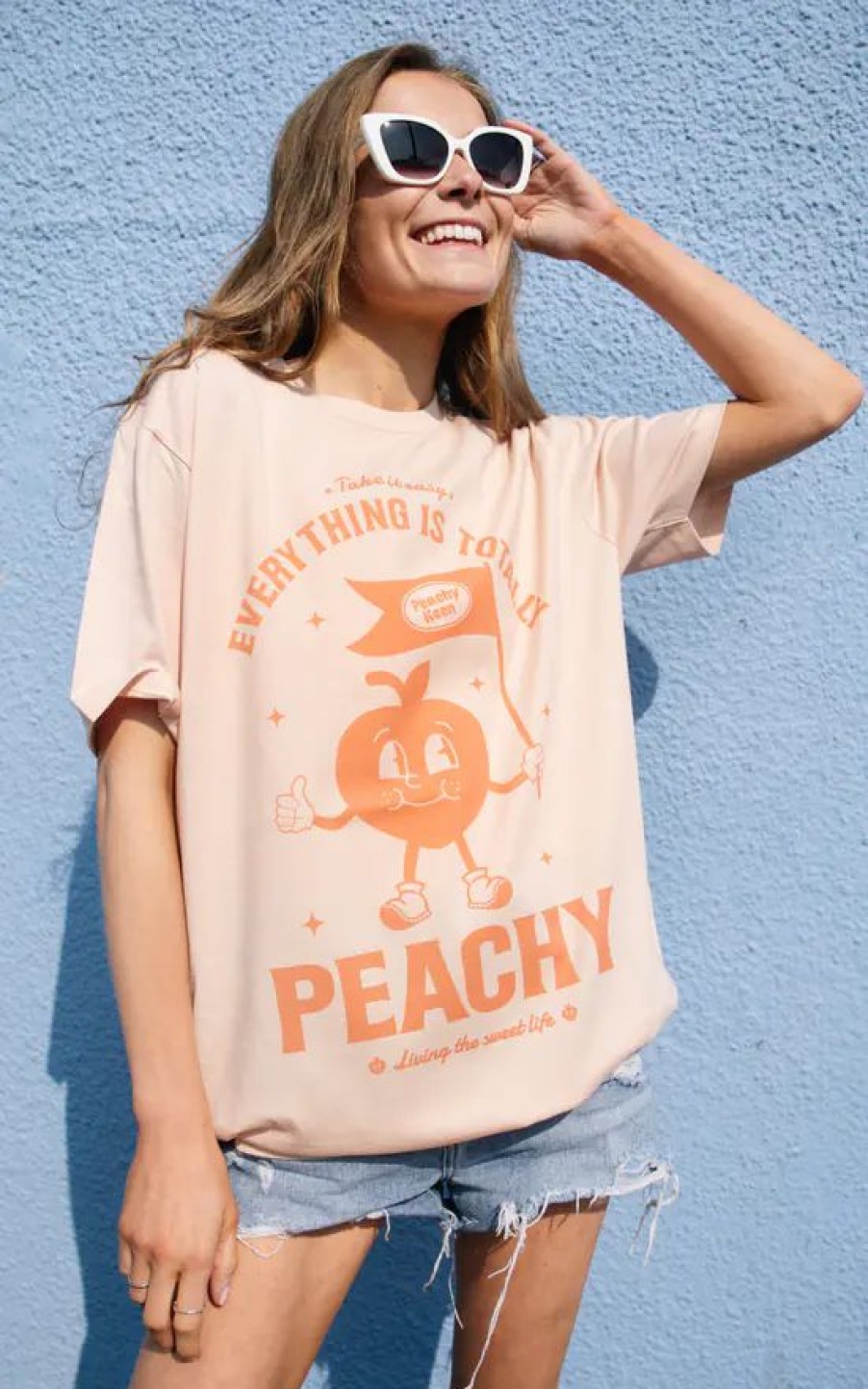 Tops * | Promo Batch1 Everything Is Peachy Women'S Graphic T Shirt