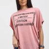 Tops * | Budget Oops Fashion Sofia Batwing Slogan Printed T Shirt In Rose Pink