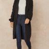 Knitwear * | Wholesale Jenerique Twist Longline Oversize Cardigan In Black