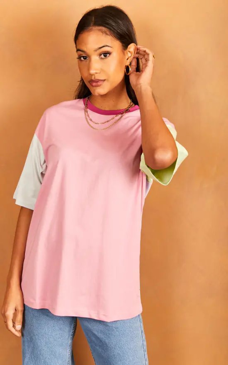 Tops * | Promo Jjxx Short Sleeve Pastel Colourblock T Shirt