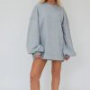 Tops * | Deals Awfullypretty Ap Oversized Jumper Dress In Grey