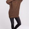 Dresses * | Buy Moe Long Turtleneck Jumper In Brown