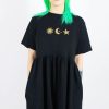 Dresses * | Buy Tallulah'S Threads Aim High Celestial Smock Dress In Black