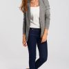 Knitwear * | Discount Moe Grey Fitted Cardigan With Snap Fastenings