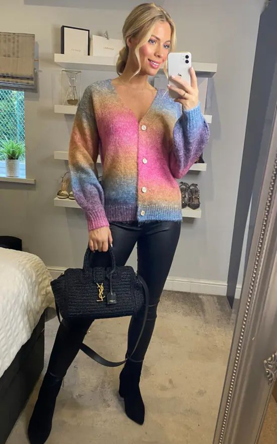 Knitwear * | Wholesale Yumi Rainbow Relaxed Knitted Jumper In Multi