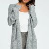 Knitwear * | Best Deal Moe Graphite Long Open Cardigan