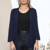 Knitwear * | Best Reviews Of Lucy Sparks Navy Lightweight Short Star Cardigan