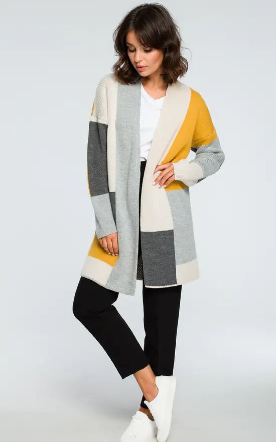 Knitwear * | Brand New Moe Multicolour Oversized Cardigan