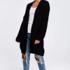 Knitwear * | Buy Moe Black Oversized Cardigan With Wide Sleeves