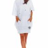 Dresses * | Brand New Awama Hooded Oversized Mini Dress In White