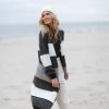 Knitwear * | Best Reviews Of Moe Long Cardigan In Multicolour Stripes Model 1