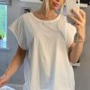 Tops * | Budget Hoxton Gal Relaxed T Shirt In White