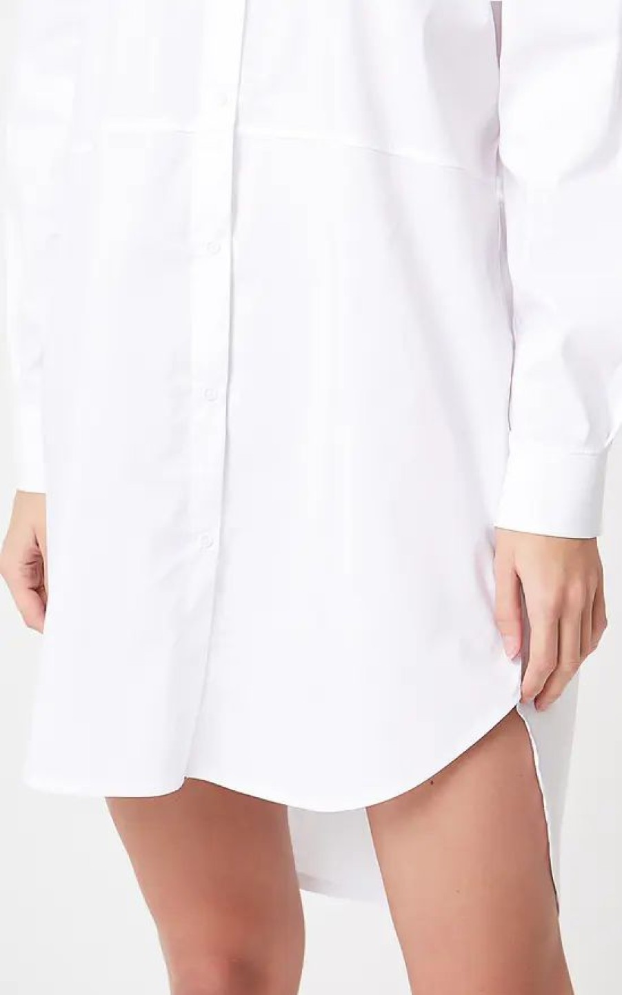 Dresses * | Budget Bergamo Loose Shirt Dress With Extended Back In White