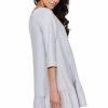 Dresses * | Best Pirce By Ooh La La Oversized Mini Dress With 3/4 Sleeves In Grey