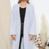 Knitwear * | Best Reviews Of Lucy Sparks Grey Cable Knit Relaxed Cardigan