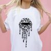 Dresses * | Best Sale Sade Farrell Leopard Print Drip Lip Outline Tshirt Dress In White