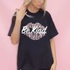 Tops * | Best Pirce Sade Farrell Black Tshirt Top With Be Kind Pink Leopard Kiss