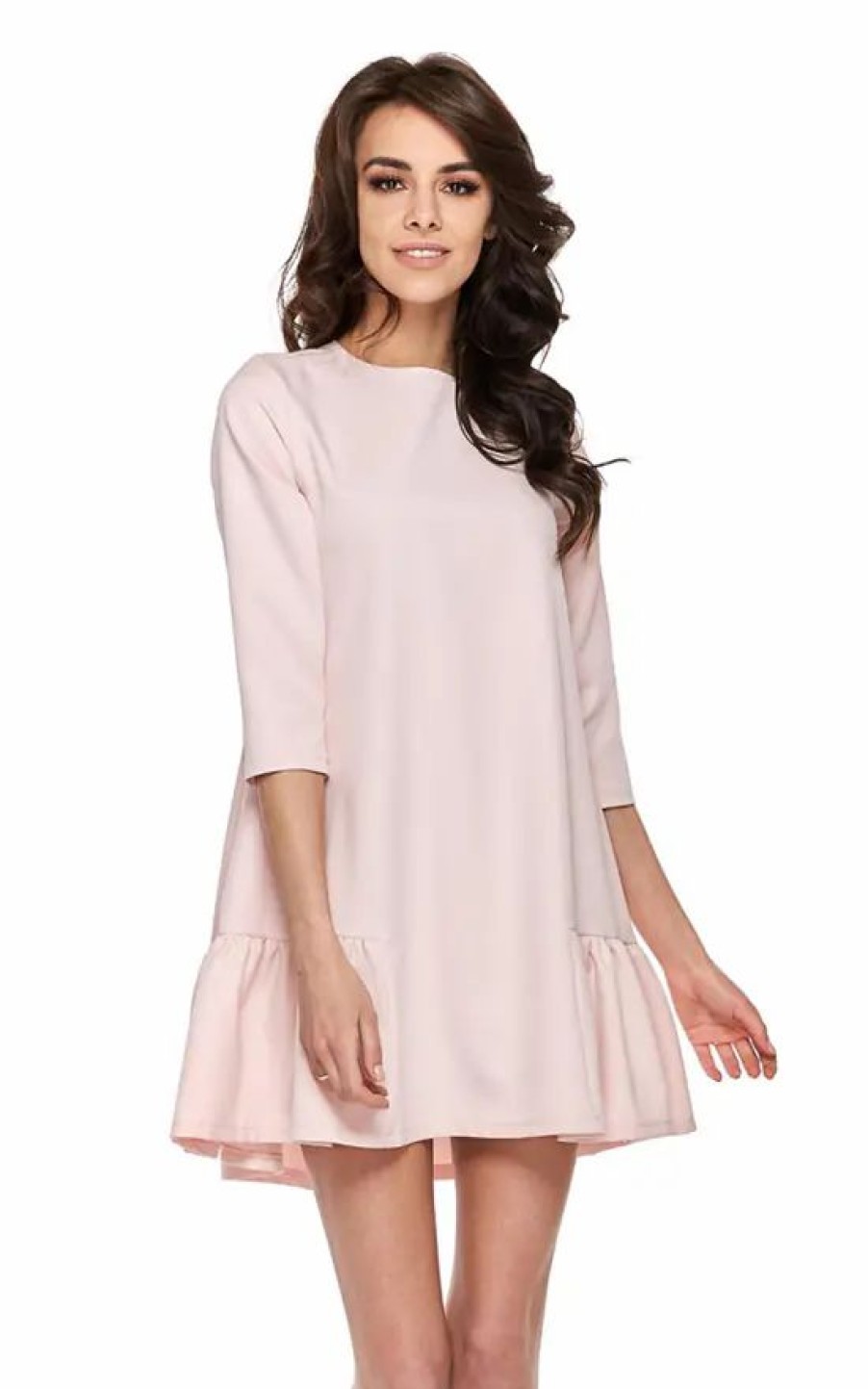 Dresses * | Best Sale By Ooh La La Oversized Mini Dress With 3/4 Sleeves In Pink