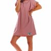 Dresses * | Hot Sale Awama Oversized Mini Dress With Low Back In Pink