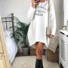 Sweaters & Hoodies * | Budget Love Nothing To Wear Oversized Sweatshirt In White