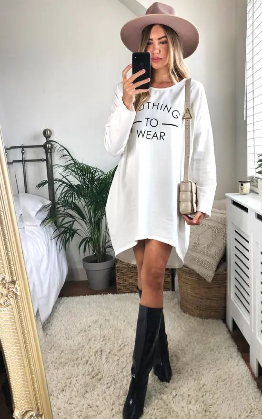 Sweaters & Hoodies * | Budget Love Nothing To Wear Oversized Sweatshirt In White