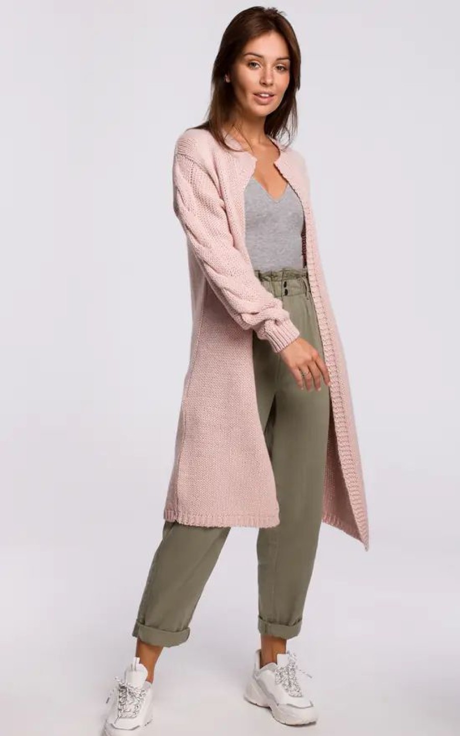 Knitwear * | New Moe Comfy And Cozy Cardigan In Pink