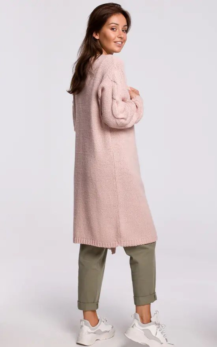 Knitwear * | New Moe Comfy And Cozy Cardigan In Pink