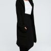 Knitwear * | New Moe Black Hooded Long Cardigan