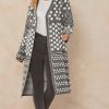 Knitwear * | Best Deal Jenerique Longline Polka Dot Grey Cardigan